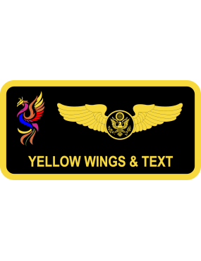 Image for 375 AETS Phoenix Yellow Border Name Tag