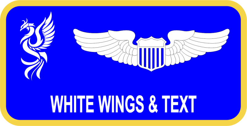 375 AETS Phoenix Blue Background Name Tag 