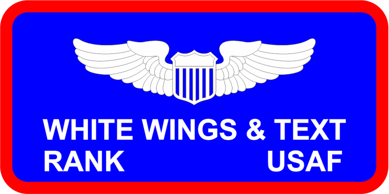 55 SRW No Logo Two Lines of Text Name Tag