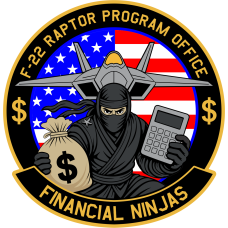 Image for AFLCMC Financial Ninjas F-22 Raptor Program Office Patch