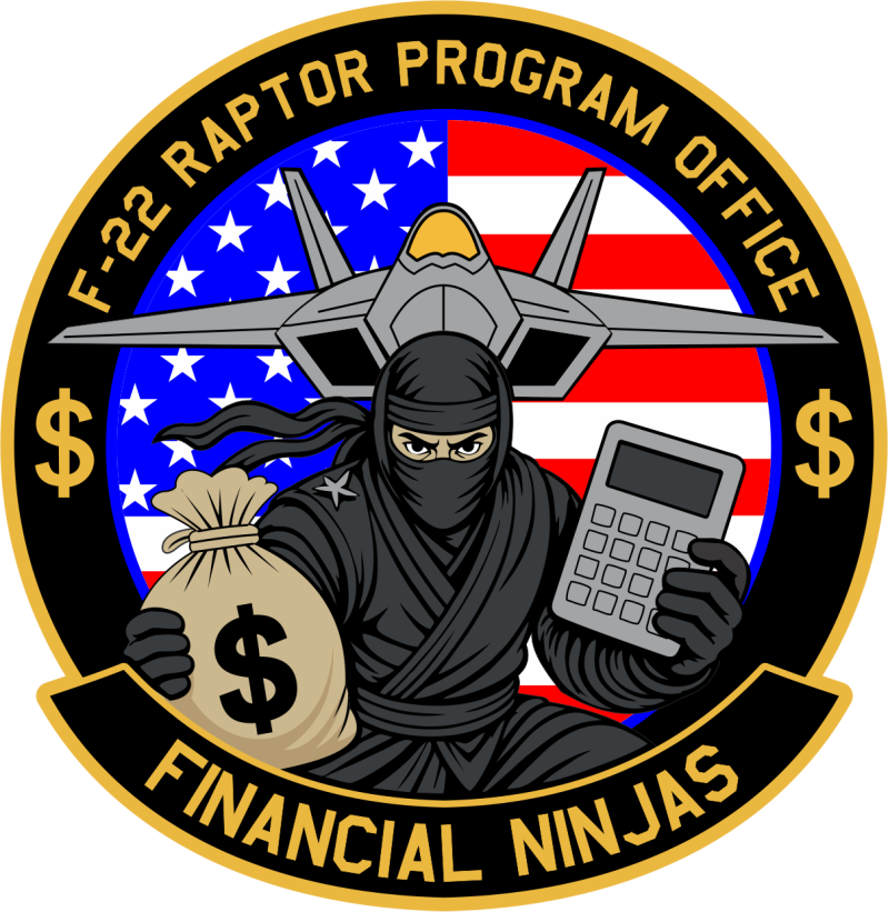 AFLCMC Financial Ninjas F-22 Raptor Program Office Patch 