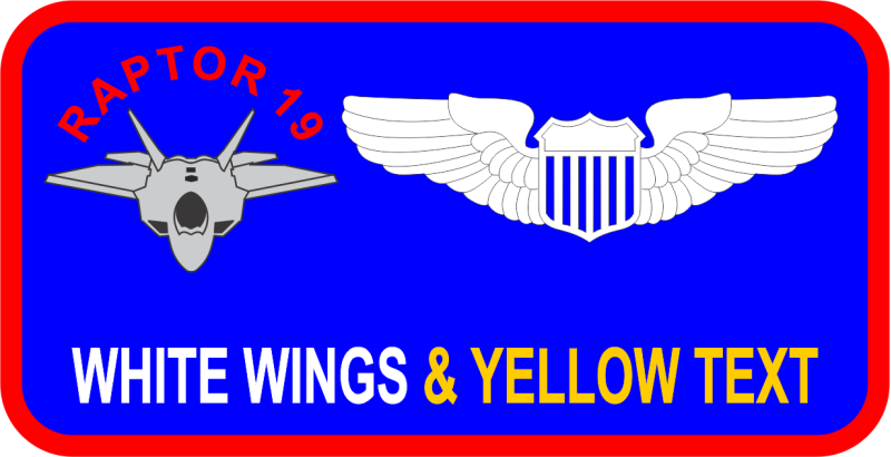 411 FLTS Blue Name Tag w/Raptor #