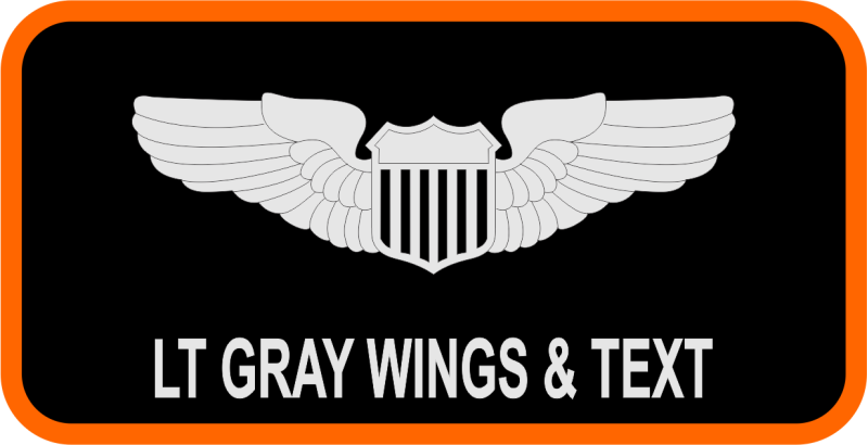 Standard black Orange border Name Tag