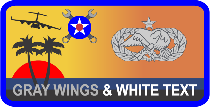 452 AMXS Palm tree Name Tag