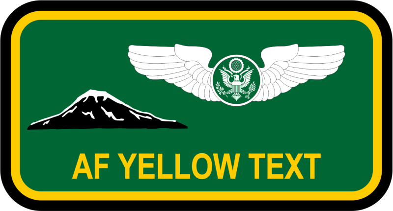 62 AW Green Name Tag