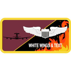 Image for 964 AACS Name Tag With Flames
