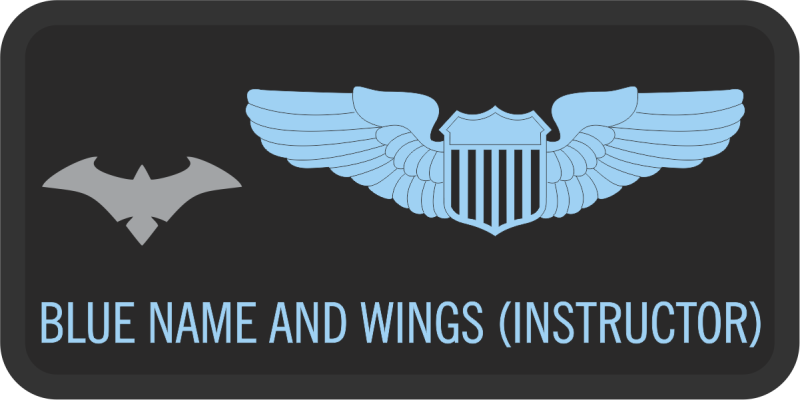 9 OG Det 5 Gray Bat Name Tag