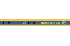 Image for 14 AS Yellow Border on Top & Bottom, Blue in Center with Pelican Bag Tag