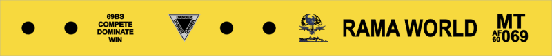69 BS AF Yellow Bag Tag 