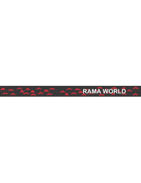 Image for Black w/ Red Mustache Bag Tag