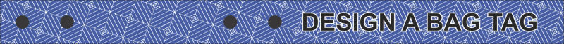 Blue And White Bag Tag