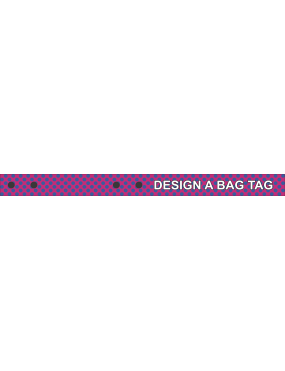 Image for Pink with Blue Dot Bag Tag