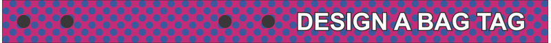 Pink with Blue Dot Bag Tag