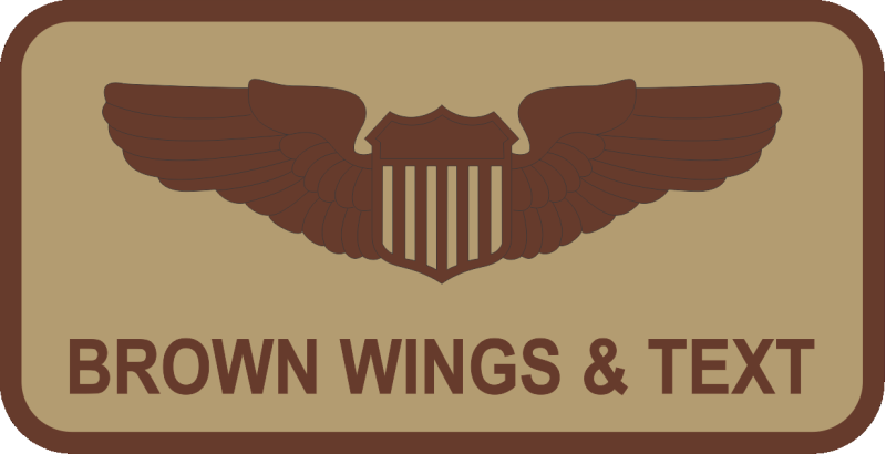 AF Standard Desert Name Tag