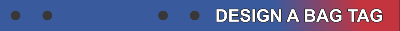 Blue Fade To Red Bag Tag