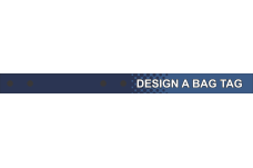 Image for Dark Blue To Medium Blue Fade Bag Tag