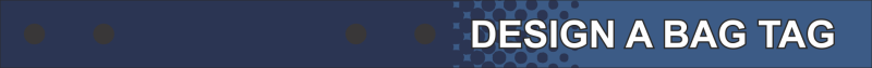 Dark Blue To Medium Blue Fade Bag Tag