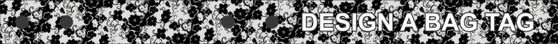 Black And White Paisley Bag Tag