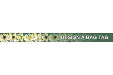 Image for Green with Yellow Plumeria Bag Tag