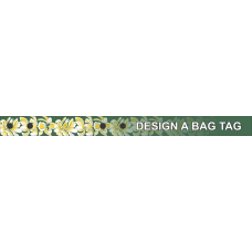 Image for Green with Yellow Plumeria Bag Tag