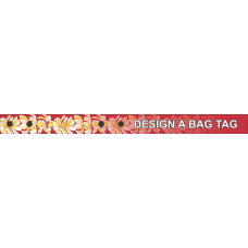 Image for Red with Yellow Plumeria Bag Tag