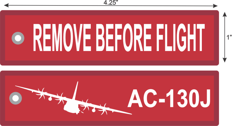 73 SOS Red AC-130J Key Chain