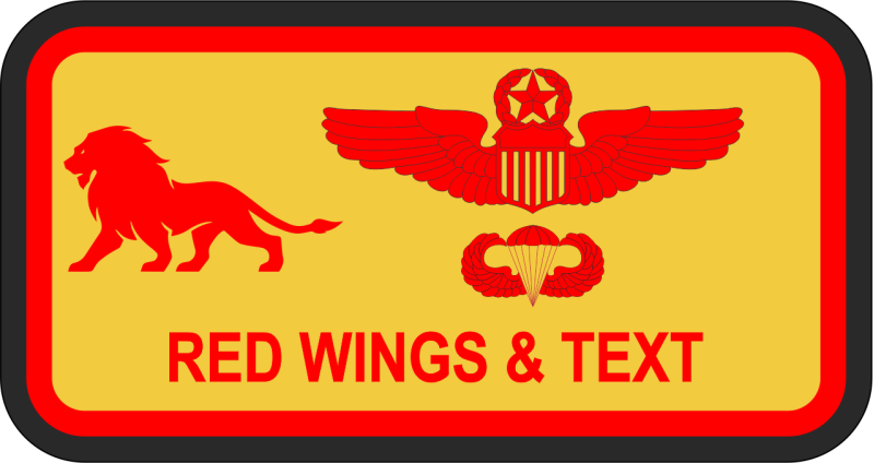 16 AS Lion Yellow Name Tag