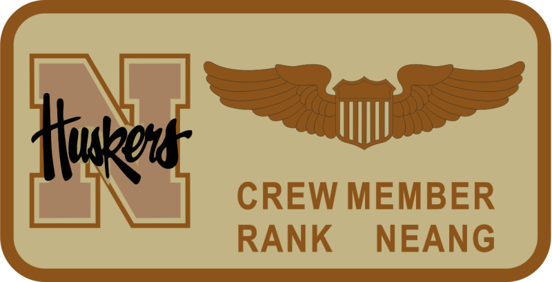 173 ARS Desert Name Tag Nebraska ANG