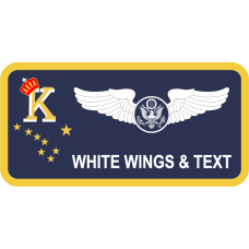 Image for 211 RQS Navy Blue "K" with Crown Name Tag