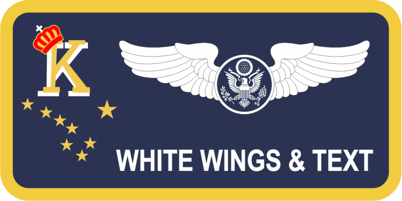 211 RQS Navy Blue "K" with Crown Name Tag