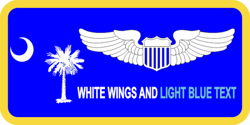 300 AS Light Blue Text Name Tag