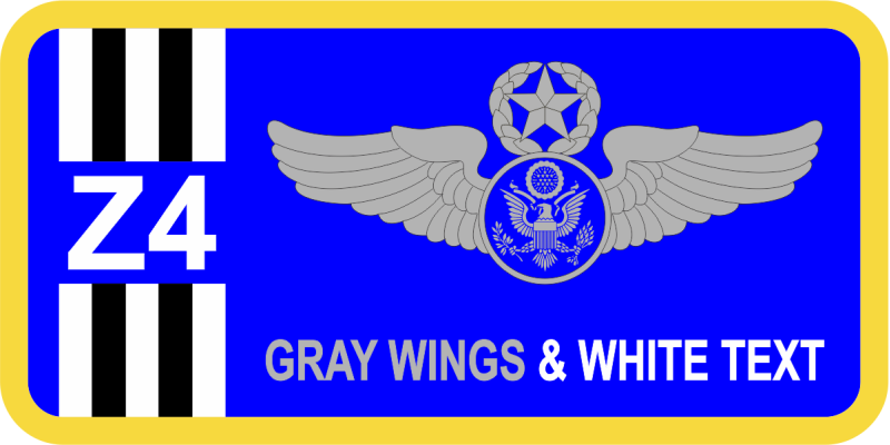 301 AS Z4 Blue Name Tag