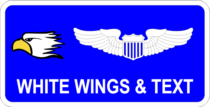 436 AW Blue Name Tag