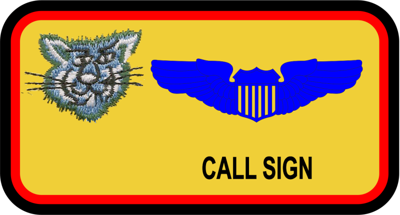 535 TAS Tiger Head Name Tag