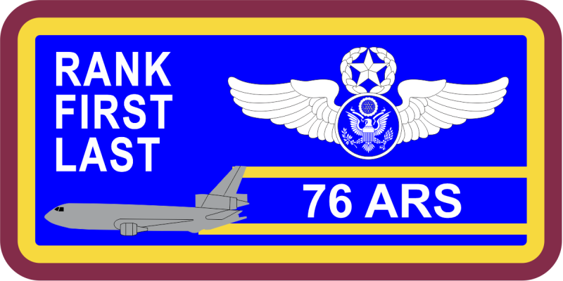 76 ARS Enlisted Name Tag