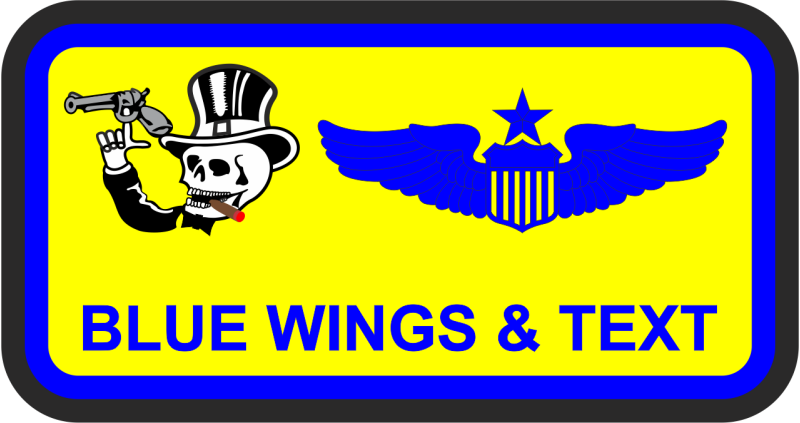 85 FTS Skull with Top Hat Name Tag