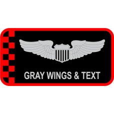 Image for 89 AS Black & Red Name Tag