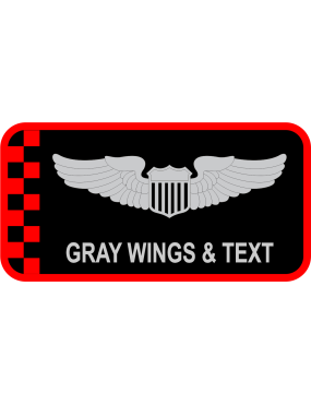 Image for 89 AS Black & Red Name Tag