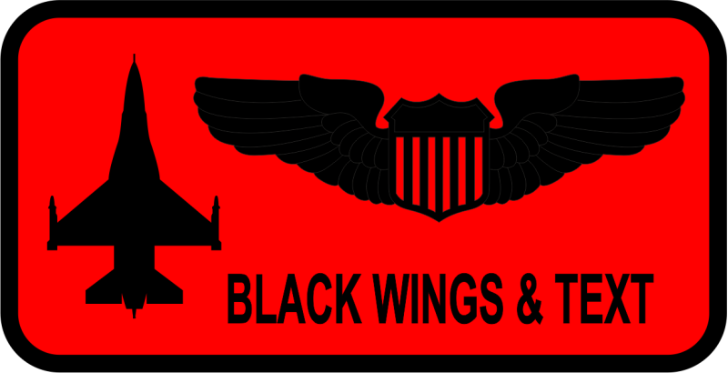 96 SK-SKI Red Name Tag