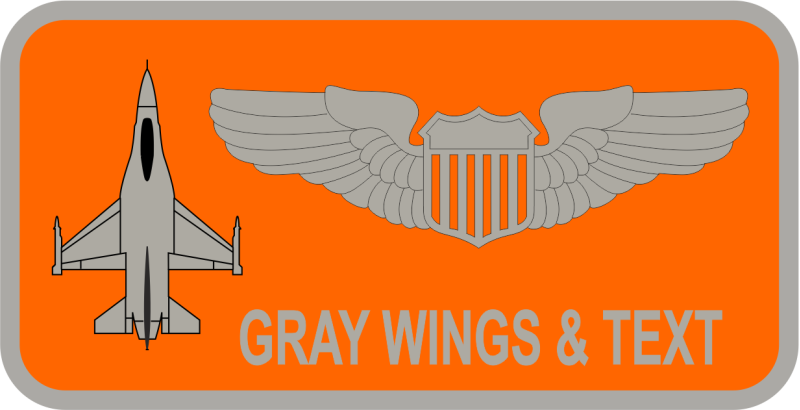 96 SK-SKI Orange Name Tag