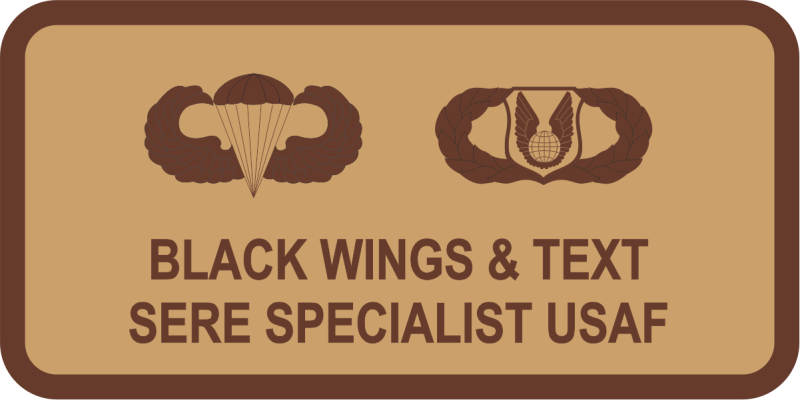 AETC 22 TRS Desert Name Tag