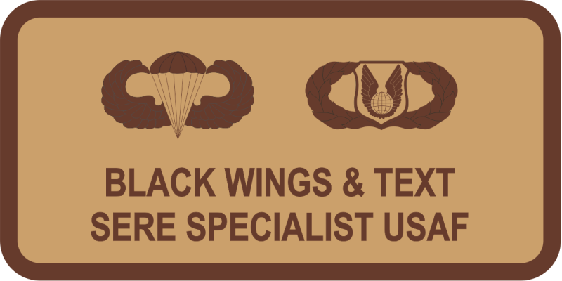 AETC 22 TRS Desert Name Tag