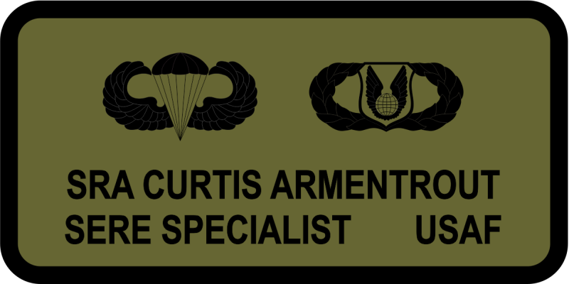 336 TRG Green Name Tag