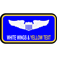 Image for AF Blue AF Yellow Border & Text Name Tag