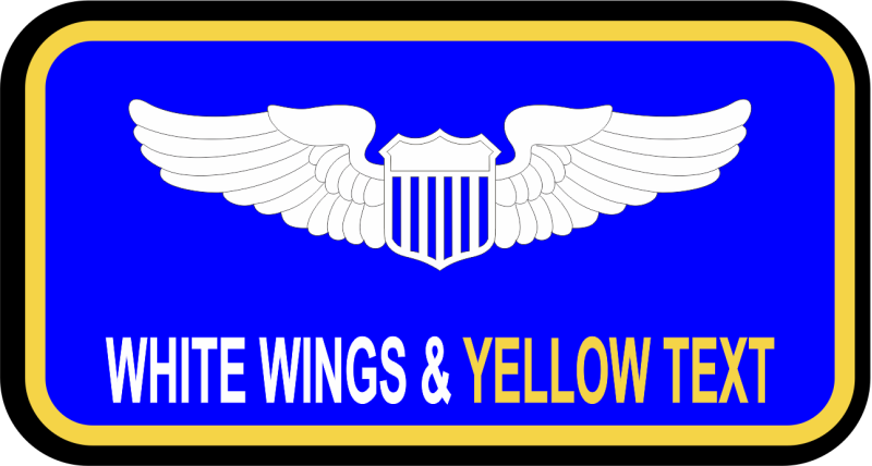 AF Blue AF Yellow Border & Text Name Tag