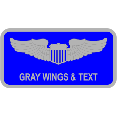 Image for AF Blue Background with Gray Border Name Tag