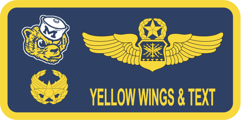 AFROTC Det 390 Bear Left Side Name Tag