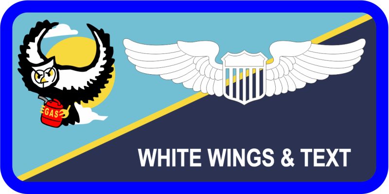 117 ARS Owl w/Yellow Stripe Name Tag