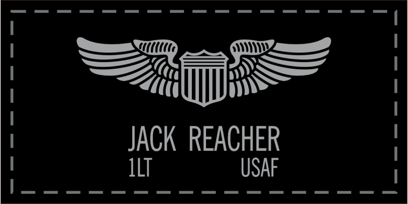 Black Leather Stamped Name Tag