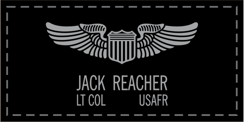 Black Leather Stamped Name Tag - Reserve